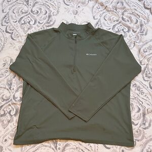 Columbia Olive Green Half-Zip Top